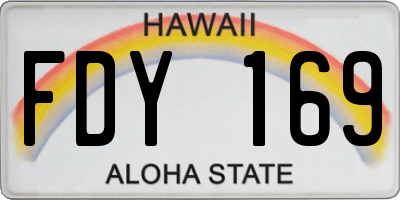 HI license plate FDY169