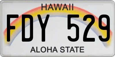 HI license plate FDY529