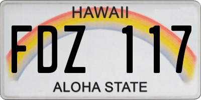 HI license plate FDZ117