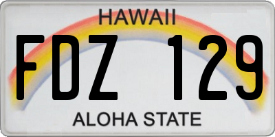 HI license plate FDZ129