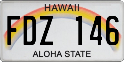 HI license plate FDZ146