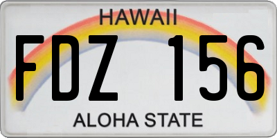 HI license plate FDZ156