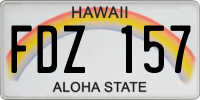 HI license plate FDZ157