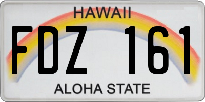 HI license plate FDZ161