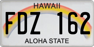 HI license plate FDZ162