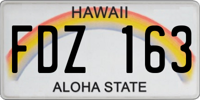 HI license plate FDZ163