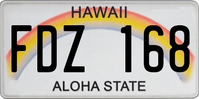 HI license plate FDZ168
