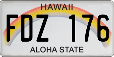 HI license plate FDZ176