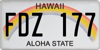 HI license plate FDZ177
