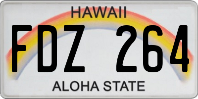 HI license plate FDZ264