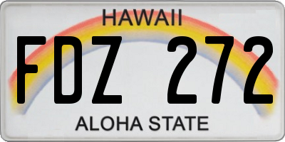 HI license plate FDZ272