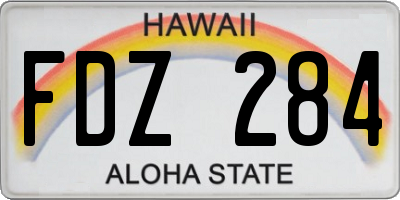 HI license plate FDZ284