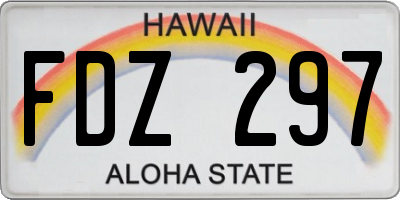 HI license plate FDZ297