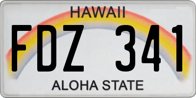 HI license plate FDZ341