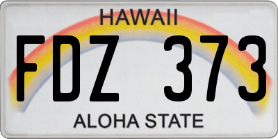 HI license plate FDZ373