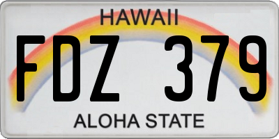 HI license plate FDZ379