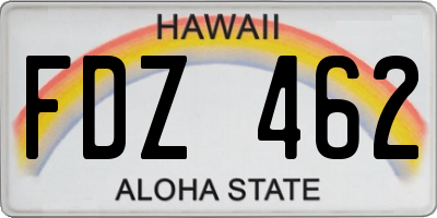HI license plate FDZ462
