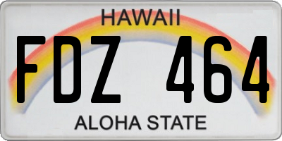 HI license plate FDZ464