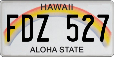 HI license plate FDZ527