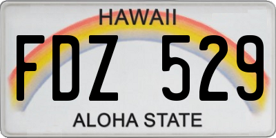 HI license plate FDZ529