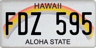 HI license plate FDZ595