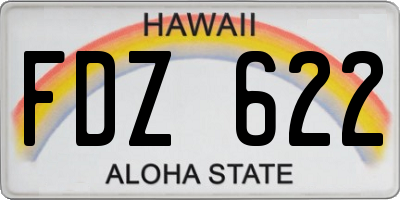 HI license plate FDZ622