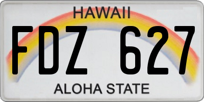 HI license plate FDZ627