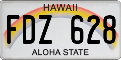 HI license plate FDZ628
