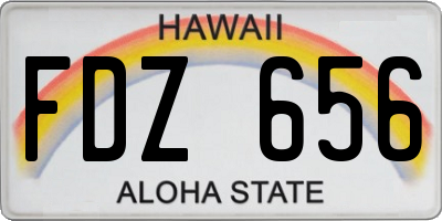 HI license plate FDZ656