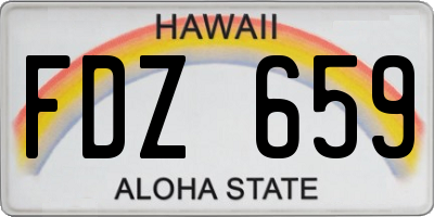 HI license plate FDZ659