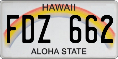 HI license plate FDZ662