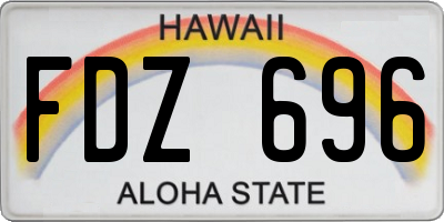 HI license plate FDZ696