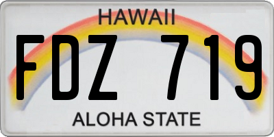 HI license plate FDZ719