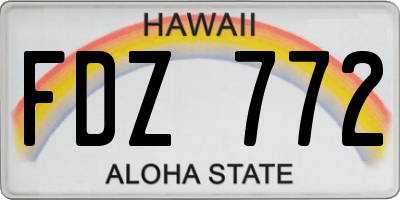 HI license plate FDZ772