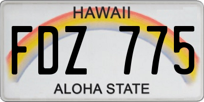 HI license plate FDZ775