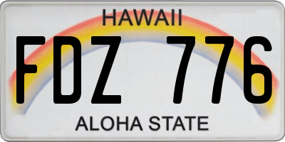 HI license plate FDZ776