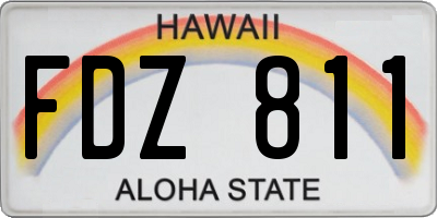HI license plate FDZ811