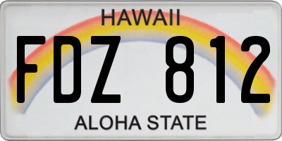 HI license plate FDZ812
