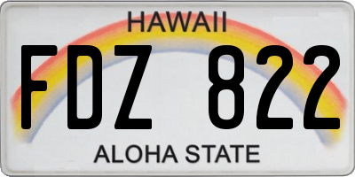 HI license plate FDZ822