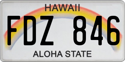 HI license plate FDZ846