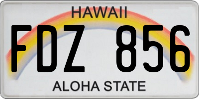 HI license plate FDZ856