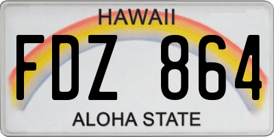 HI license plate FDZ864