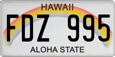 HI license plate FDZ995