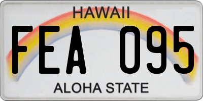 HI license plate FEA095