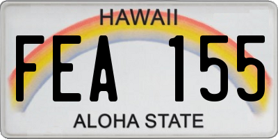 HI license plate FEA155