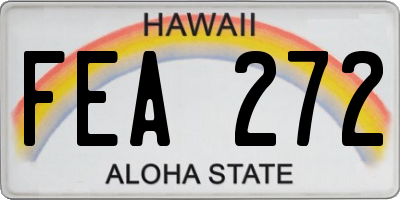 HI license plate FEA272