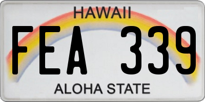 HI license plate FEA339