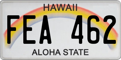 HI license plate FEA462