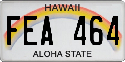 HI license plate FEA464