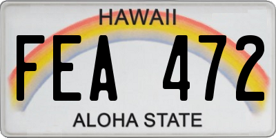 HI license plate FEA472